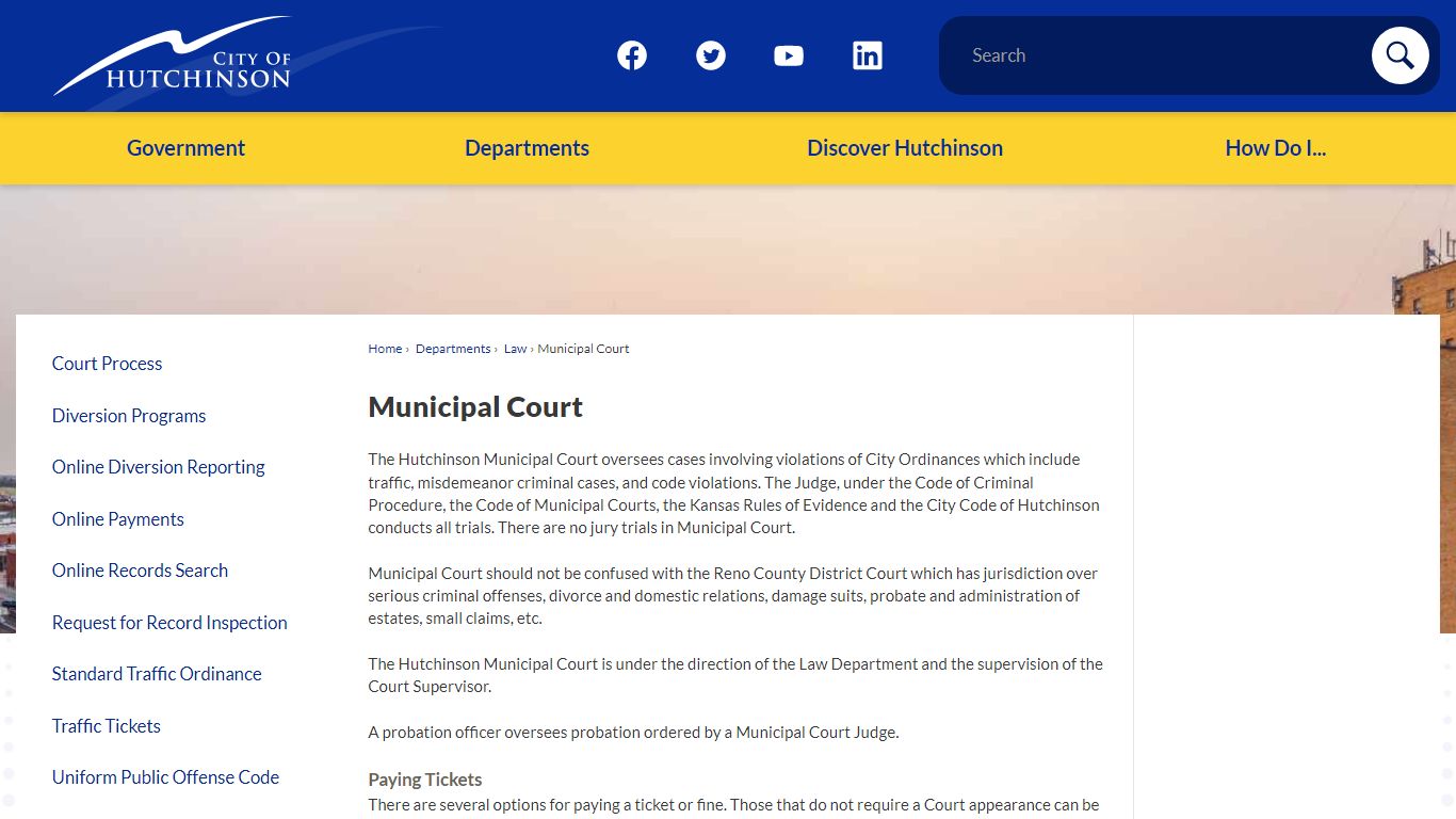 Municipal Court | Hutchinson, KS - hutchgov.com